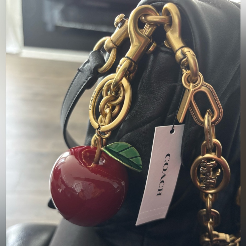 🍎 Coach Small Apple Bag Charm 🍎